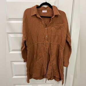 Pink Lily Brown Dress